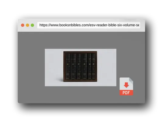PDF Preview of the book ESV Reader's Bible, Six-Volume Set (Cowhide over Board with Walnut Slipcase)