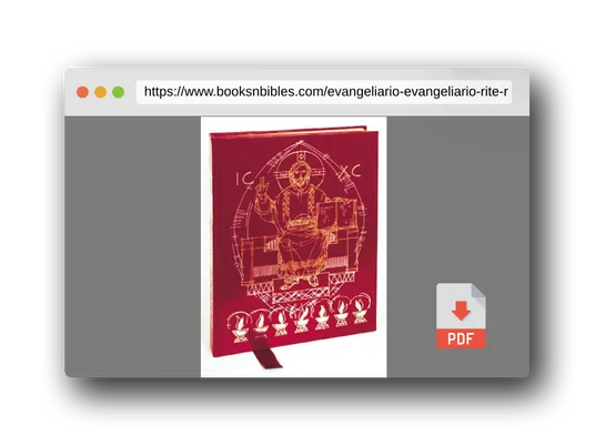 PDF Preview of the book Evangeliario: Evangeliario (Rite/Ritual Books) (Spanish Edition)