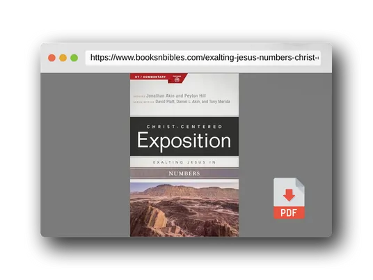 PDF Preview of the book Exalting Jesus in Numbers (Christ-Centered Exposition Commentary)