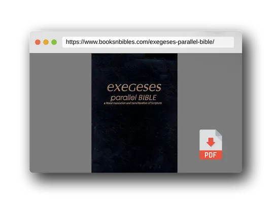 PDF Preview of the book Exegeses Parallel Bible