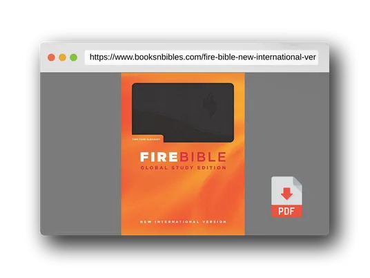 PDF Preview of the book Fire Bible: New International Version, Black on Black Flexisoft, Global Study Edition