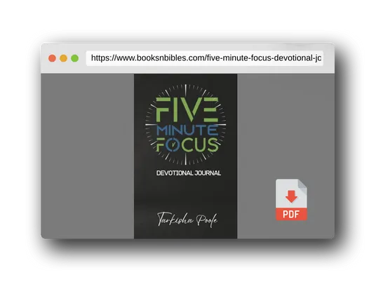 PDF Preview of the book Five-Minute Focus Devotional Journal