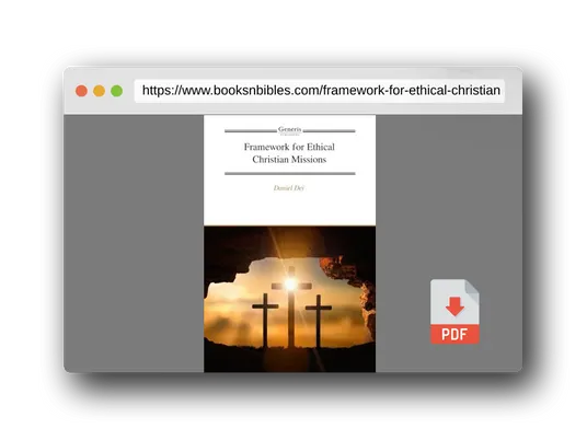PDF Preview of the book Framework for Ethical Christian Missions