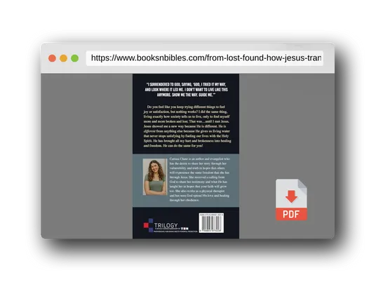PDF Preview of the book From Lost to Found: How Jesus Transformed My Life in My 20's