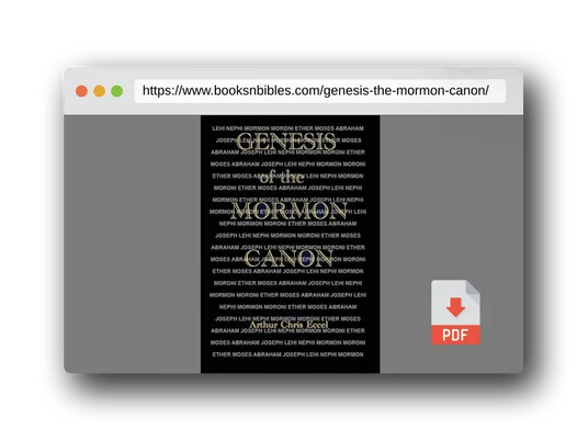 PDF Preview of the book Genesis of the Mormon Canon