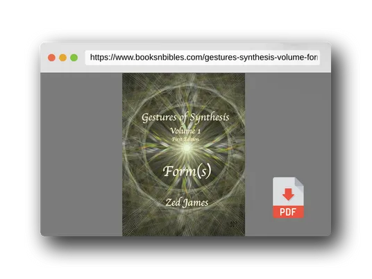 PDF Preview of the book Gestures of Synthesis: Volume 1 - Form(s)