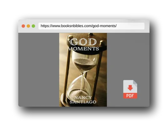 PDF Preview of the book God Moments