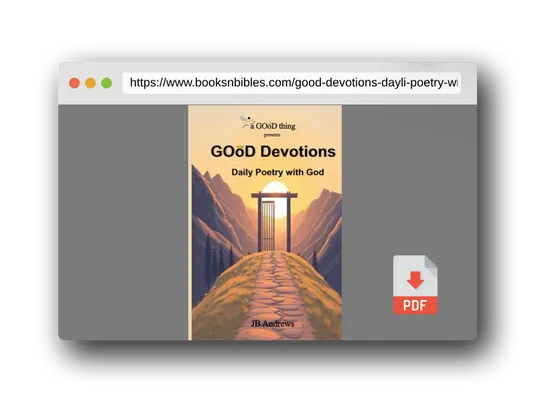 PDF Preview of the book GOoD Devotions: Dayli Poetry with God