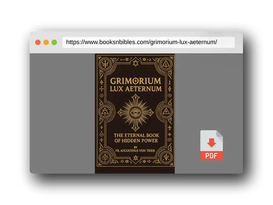 PDF Preview of the book GRIMORIUM LUX AETERNUM