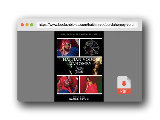 PDF Preview of the book Haitian Vodou Dahomey: Volume 1