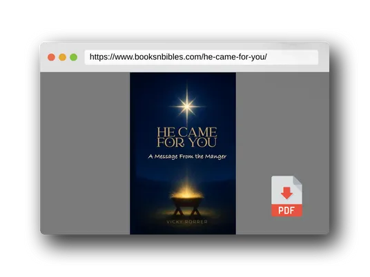 PDF Preview of the book HE CAME FOR YOU