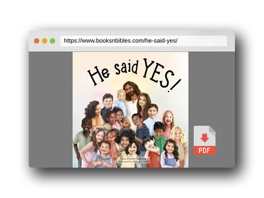 PDF Preview of the book He said YES!