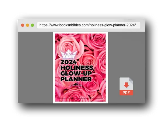 PDF Preview of the book Holiness Glow-up Planner 2024