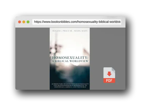 PDF Preview of the book Homosexuality: A Biblical Worldview
