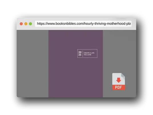 PDF Preview of the book Hourly Thriving in Motherhood Planner Time Blocking Layout (Dated Jan-Dec): Vision Workbook; Goal Setting, Project Planning, Habit Tracking; ... Daily and Weekly Big 3; Context Based To-Dos