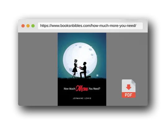 PDF Preview of the book How Much More You Need?