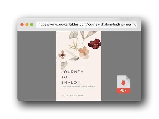 PDF Preview of the book Journey to Shalom: Finding Healing, Wholeness, and Freedom In Sacred Stories