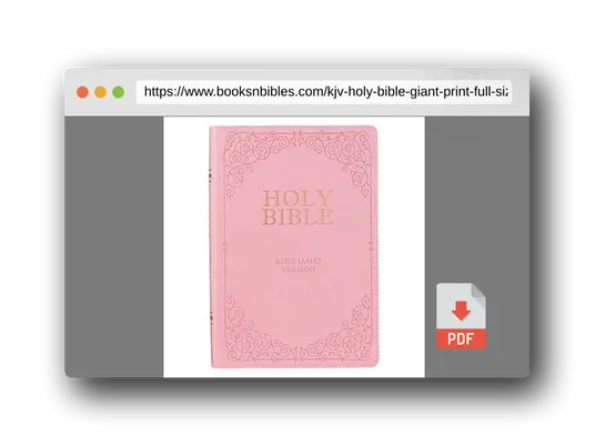 PDF Preview of the book KJV Holy Bible, Giant Print Full-Size, Pink Faux Leather w/Ribbon Marker, Red Letter, Thumb Index, King James Version