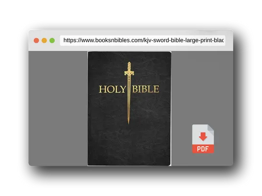 PDF Preview of the book KJV Sword Bible, Large Print, Black Genuine Leather, Thumb Index: (Red Letter, Premium Cowhide, 1611 Version) (King James Version Sword Bible)