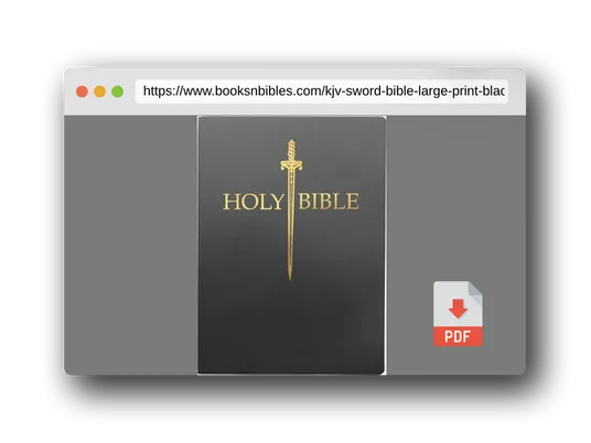 PDF Preview of the book KJV Sword Bible, Large Print, Black Ultrasoft: (Red Letter, 1611 Version) (King James Version Sword Bible)