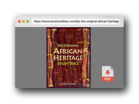 PDF Preview of the book KJV The Original African Heritage Study Bible