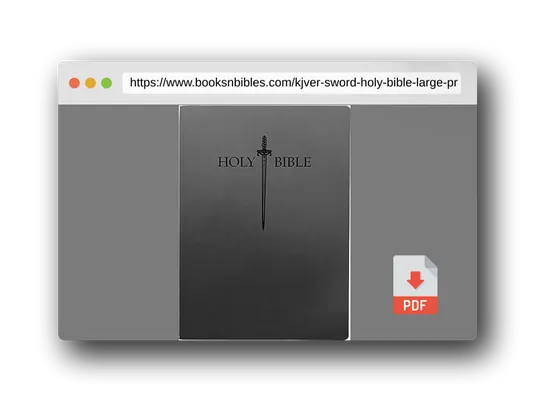 PDF Preview of the book KJVER Sword Holy Bible, Large Print, Black Ultrasoft, Thumb Index: (King James Version Easy Read, Red Letter)