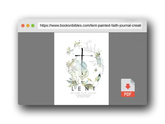 PDF Preview of the book Lent Painted Faith Journal: Creative Devotional