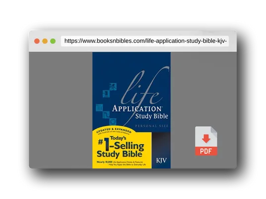 PDF Preview of the book Life Application Study Bible KJV, Personal Size