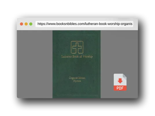PDF Preview of the book Lutheran Book of Worship: Organist