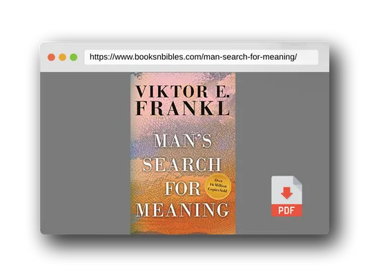 PDF Preview of the book Man's Search for Meaning