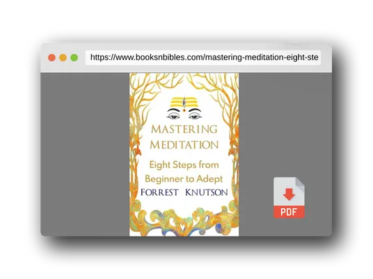 PDF Preview of the book Mastering Meditation: Eight Steps From Beginner to Adept