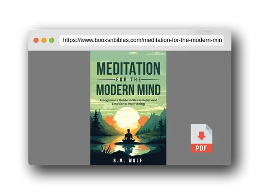 PDF Preview of the book Meditation for the Modern Mind: A Beginner's Guide to Stress Relief and Emotional Well-Being