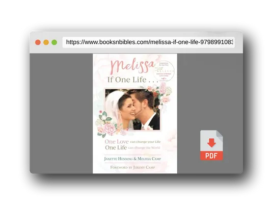 PDF Preview of the book Melissa If One Life ...
