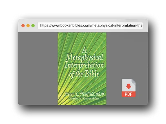 PDF Preview of the book A Metaphysical Interpretation of the Bible