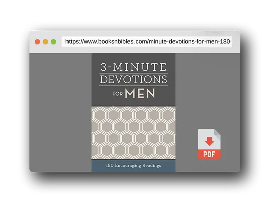 PDF Preview of the book 3-Minute Devotions for Men: 180 Encouraging Readings