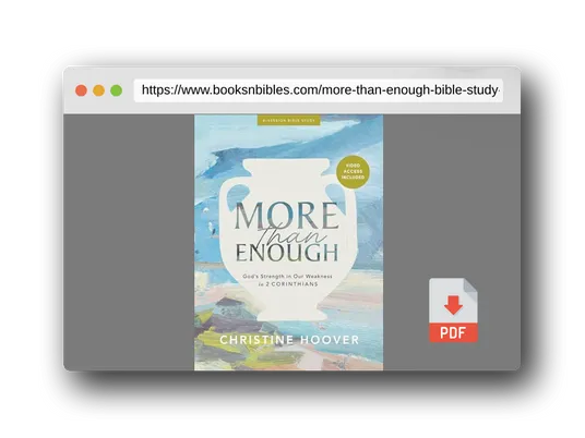 PDF Preview of the book More Than Enough - Bible Study Book with Video Access: God's Strength In Our Weakness in 2 Corinthians