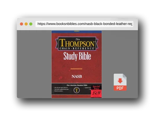 PDF Preview of the book NASB - Black Bonded Leather - Regular Size - Thompson Chain Reference Bible (016090)