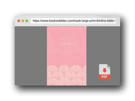 PDF Preview of the book NASB Large Print Thinline Bible, Value Edition, Soft Pink LeatherTouch, Black Letter, Presentation Page, Sewn Binding, Full-Color Maps, Easy-to-Read Bible Karmina Type