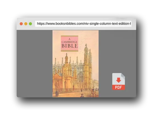 PDF Preview of the book NIV Single Column Text Edition Black Bonded Leather NIV172