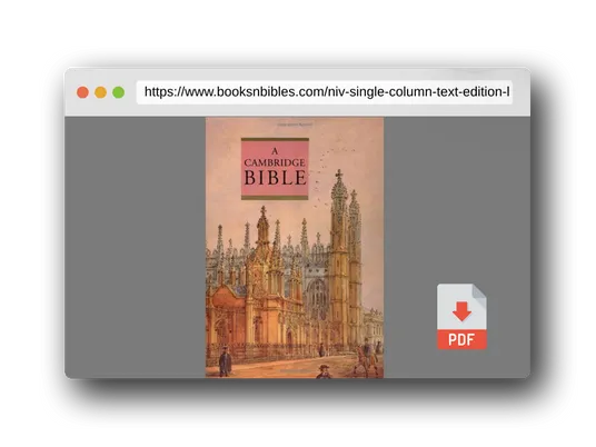 PDF Preview of the book NIV Single Column Text Edition Black calfskin leather NIV177