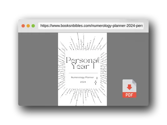 PDF Preview of the book Numerology Planner 2024: Personal Year 1