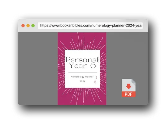 PDF Preview of the book Numerology Planner 2024: Year 6