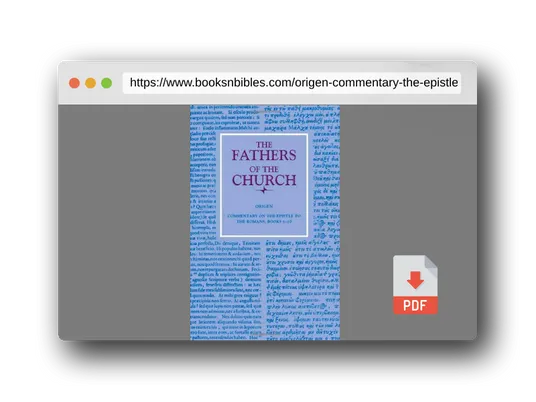 PDF Preview of the book Origen: Commentary on the Epistle to the Romans, Books 6-10 (Fathers of the Church)