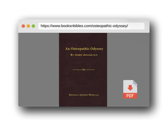 PDF Preview of the book An Osteopathic Odyssey