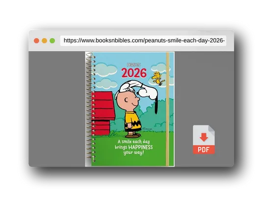 PDF Preview of the book Peanuts A smile Each Day 2026 12-Month Inspirational Planner