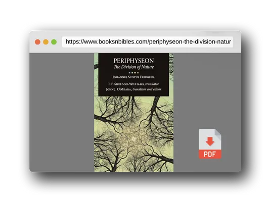 PDF Preview of the book Periphyseon: The Division of Nature
