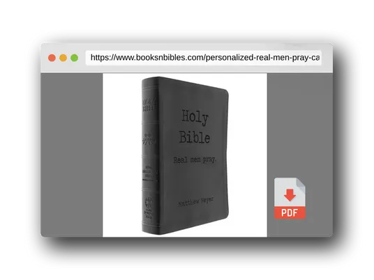PDF Preview of the book Personalized “Real Men Pray” Catholic Bible – NABRE Edition – Custom Laser-Engraved Name on Black Ultrasoft Cover – Exclusive Men’s Catholic Gift