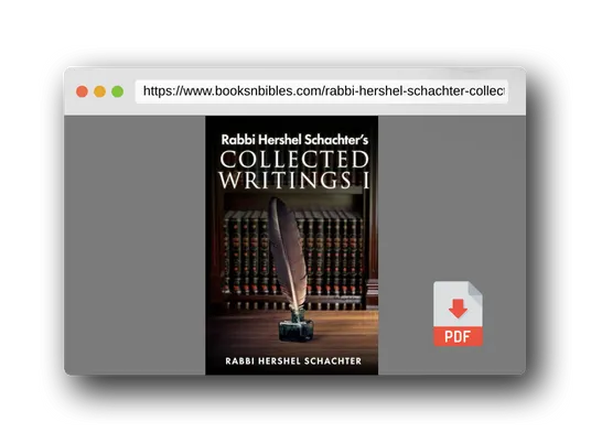 PDF Preview of the book Rabbi Hershel Schachter’s Collected Writings I