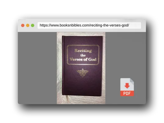 PDF Preview of the book Reciting the Verses of God