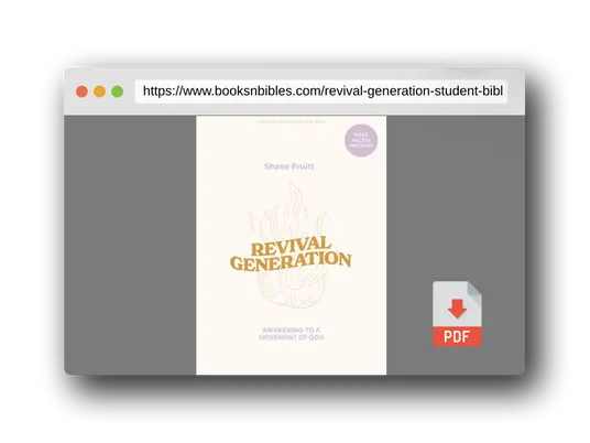 PDF Preview of the book Revival Generation - Student Bible Study Leader Kit